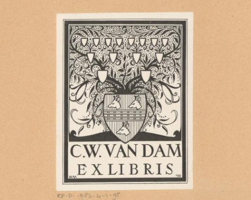 Ex libris of C.W. van Dam