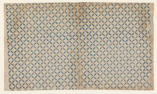 Sheet with diamond pattern of jagged lines with continuous dot ground