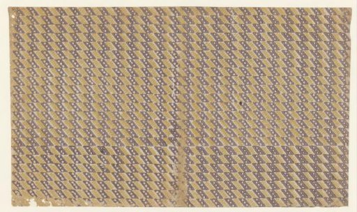 Sheet with band pattern of parallelogram with three circles
