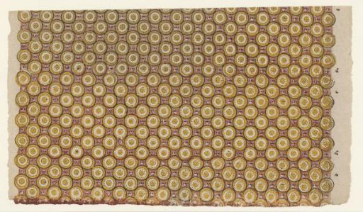 Sheet with diagonal band pattern of circles