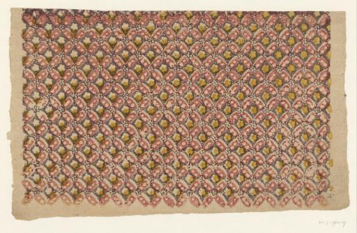 Sheet with lozenge pattern with corner rosettes