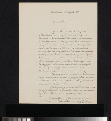 Letter to Jan Veth