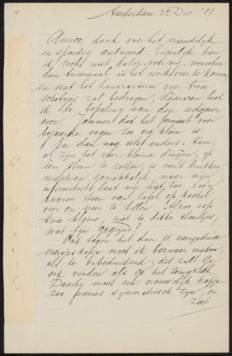 Letter to Jan Veth