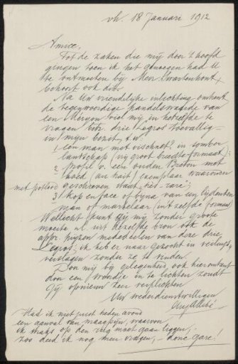 Letter to Jan Veth