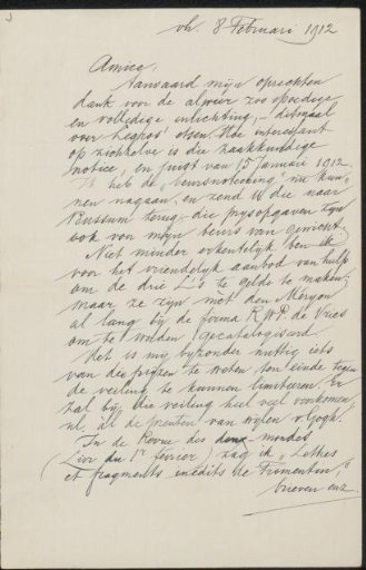 Letter to Jan Veth