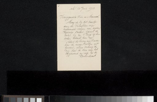 Letter to Jan Veth and Anna Dorothea Dirks