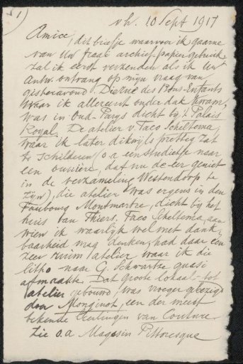 Letter to Jan Veth