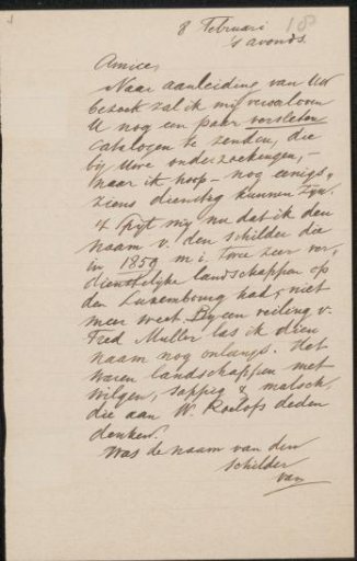 Letter to Jan Veth