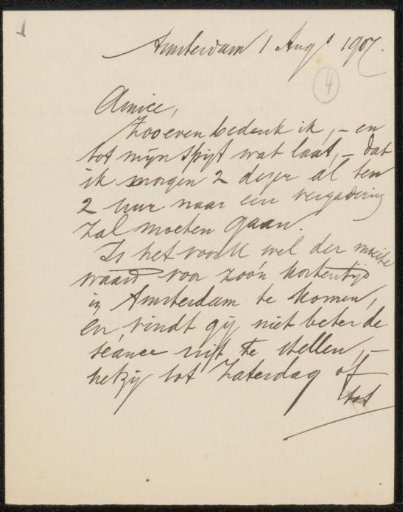 Letter to Jan Veth