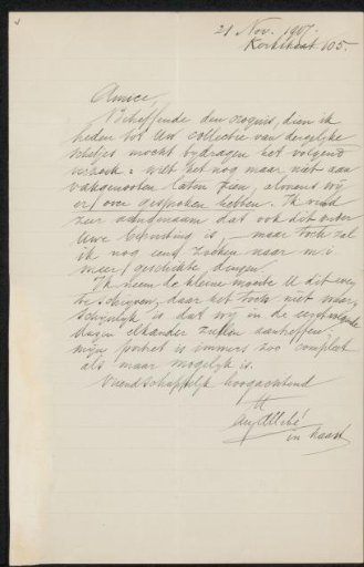 Letter to Jan Veth