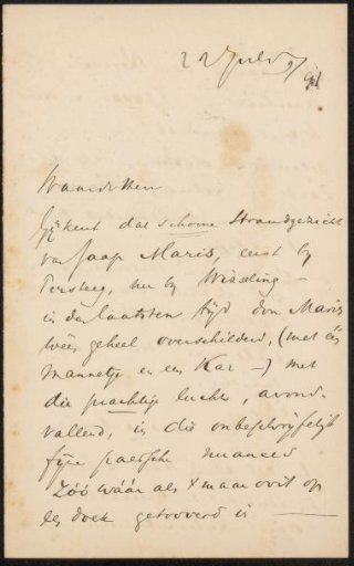 Letter to Jan Veth
