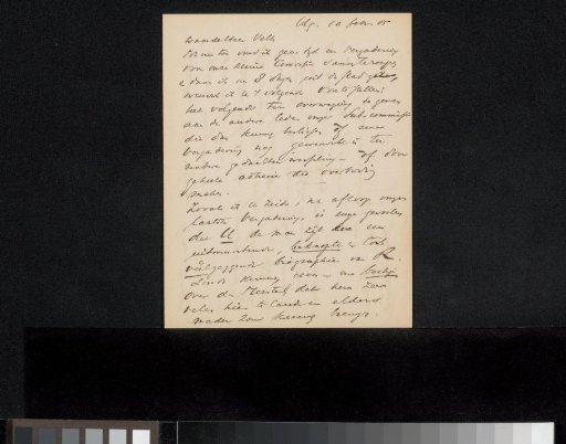Letter to Jan Veth