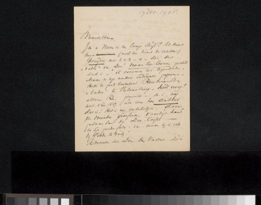 Letter to Jan Veth
