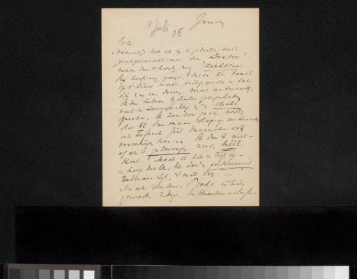 Letter to Jan Veth
