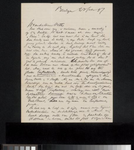 Letter to Jan Veth