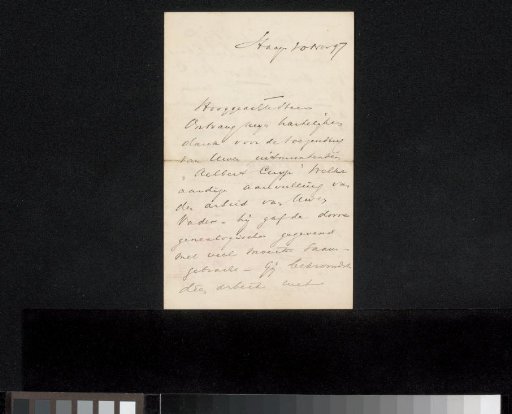 Letter to Jan Veth