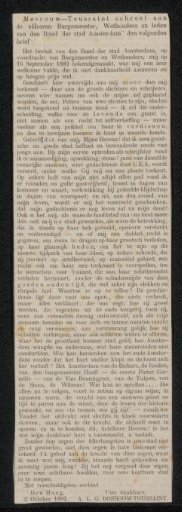 Newspaper clipping from the Jan Veth archive