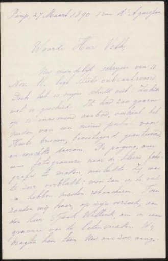 Letter to Jan Veth