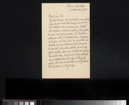 Letter to Jan Veth