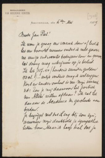 Letter to Jan Veth