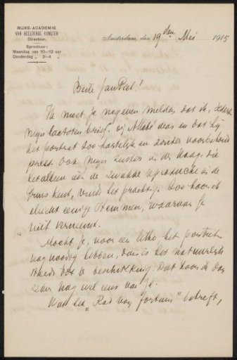 Letter to Jan Veth
