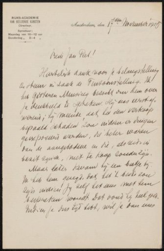 Letter to Jan Veth