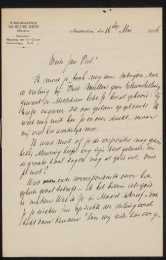 Letter to Jan Veth