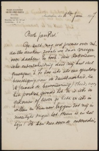 Letter to Jan Veth