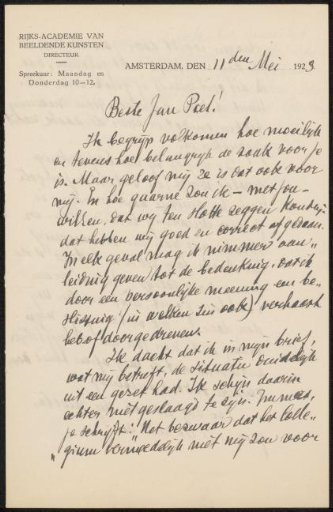 Letter to Jan Veth