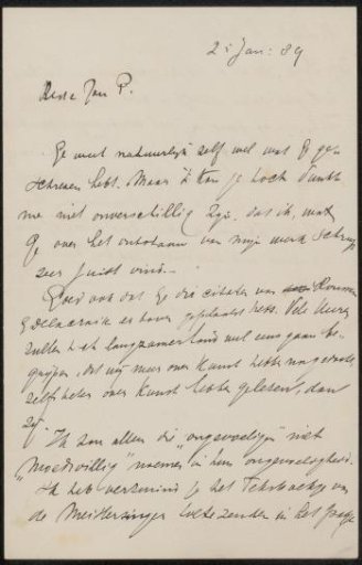 Letter to Jan Veth
