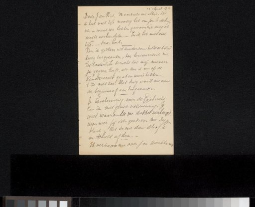 Letter to Jan Veth