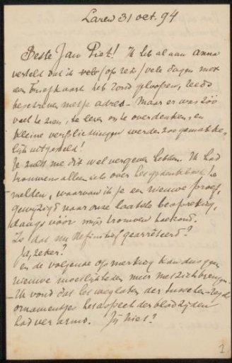 Letter to Jan Veth