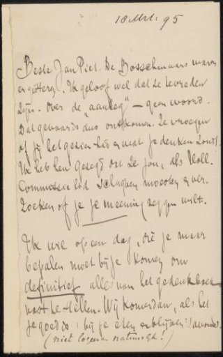 Letter to Jan Veth