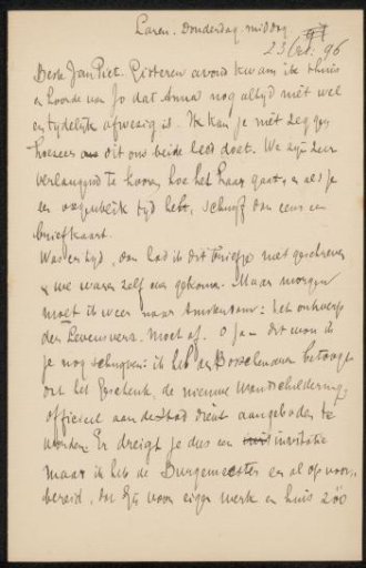 Letter to Jan Veth