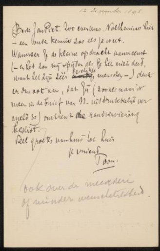 Letter to Jan Veth