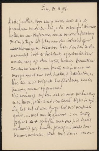 Letter to Jan Veth