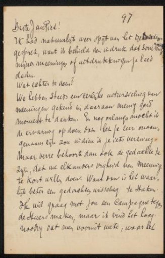 Letter to Jan Veth