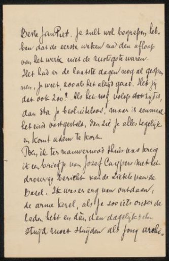 Letter to Jan Veth