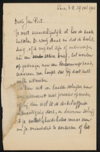 Letter to Jan Veth