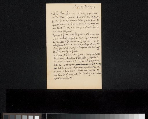 Letter to Jan Veth