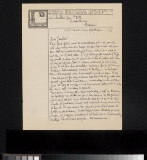 Letter to Jan Veth