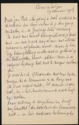 Letter to Jan Veth