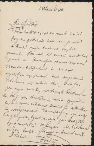 Letter to Jan Veth