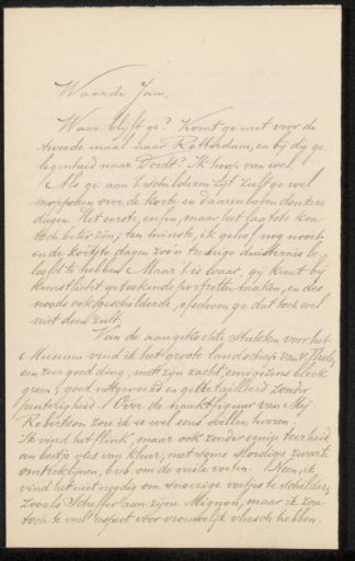 Letter to Jan Veth