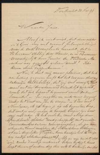 Letter to Jan Veth