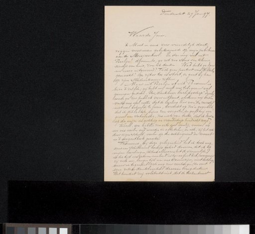 Letter to Jan Veth