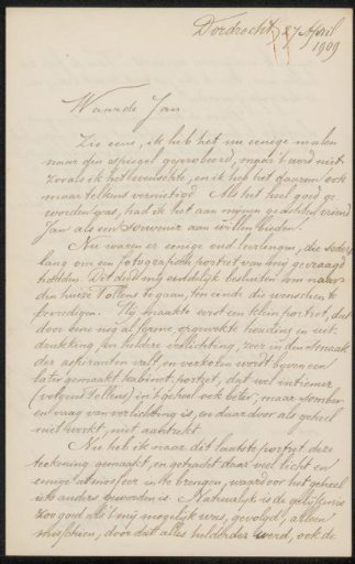 Letter to Jan Veth