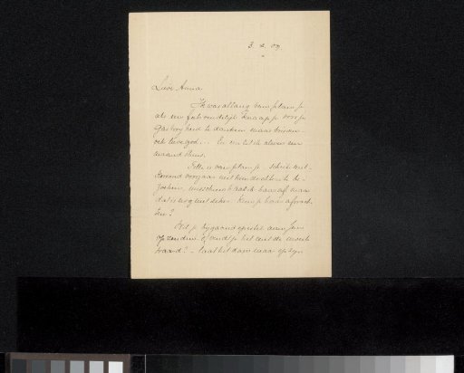 Letter to Anna Dorothea Dirks