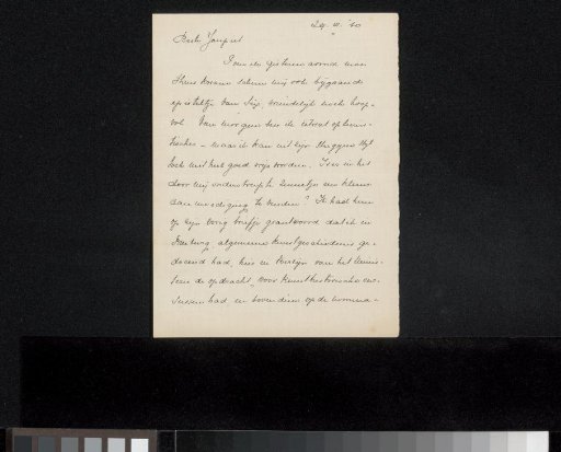 Letter to Jan Veth