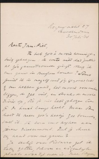 Letter to Jan Veth